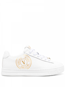 Versace Jeans Couture Sneakers Court 88 con logo - Bianco/oro