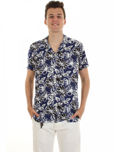 Yes-zee Camicia con stampa floreale - Blu