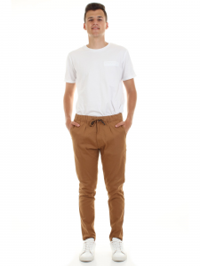 Yes-zee Pantalone con coulisse  - Nocciola