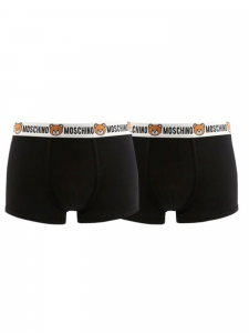 Moschino Underwear Set di 2 boxer con logo e orsetto - Nero