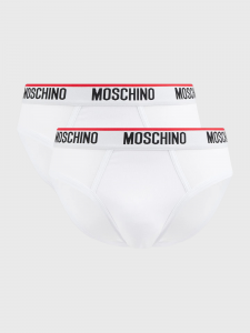 Moschino Underwear Set di 2 slip con logo - Bianco