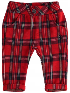 Ido Pantaloni in fantasia scozzese - Rosso