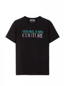 Versace Jeans Couture T-shirt a maniche corte con logo - Nero