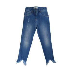 Vicolo Girl Jeans con fondo sfrangiato - Blu