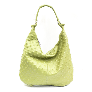 Hobo bag in pelle stampa chiodo - Lime