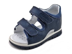 Sandali alte con velcro - Blu