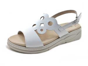 Sandali con fascia larga aperta - Bianco