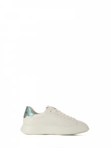 Philippe Model Sneaker con dettagli in pelle laminata - Bianco/verde
