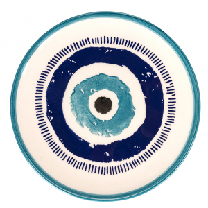 Piatto frutta 21 cm in ceramica - Occhio Marino Blu