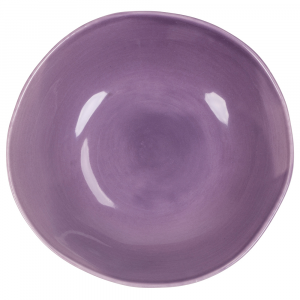 Piatto fondo 23 cm in ceramica bordi irregolari - Viola