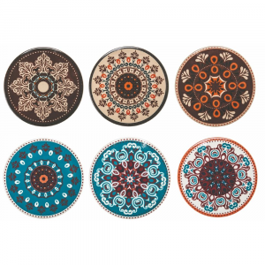 Sottobicchiere tondo 10 cm in ceramica fondo insughero - Shiraz