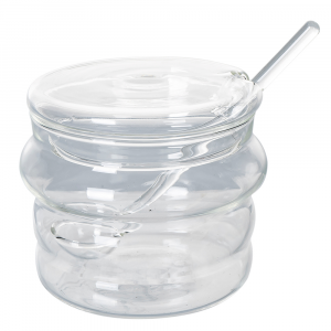 Zuccheriera con cucchiaino in vetro borosilicato - 250 ml