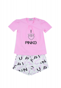 Pinko Kids Completo t-shirt e shorts - Rosa