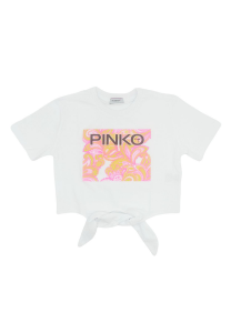 Pinko Kids T-shirt con stampa e borchie
