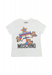 Moschino T-shirt con stampa teddy e giostra