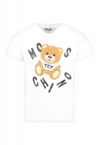 Moschino T-shirt con stampa teddy e logo - Bianco