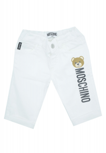 Moschino Pantaloni con stampa logo - Bianco