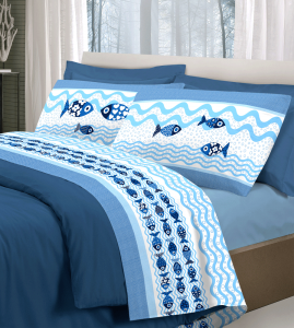 Completo letto - Pesciolini azzurro