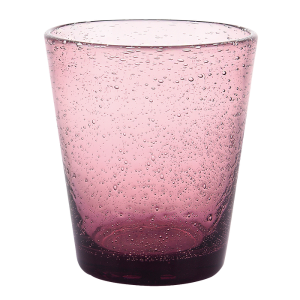 Bicchiere acqua 330 ml in pasta di vetro soffiato - Cancun Satin Porpora