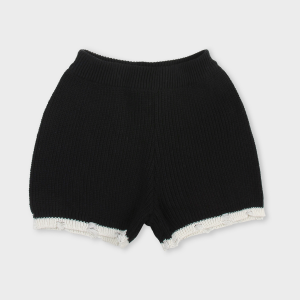 Vicolo Girl Shorts con banda bianca - Nero