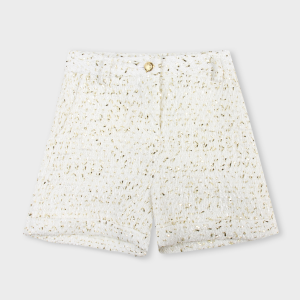 Vicolo Girl Shorts con dettagli dorati - Bianco