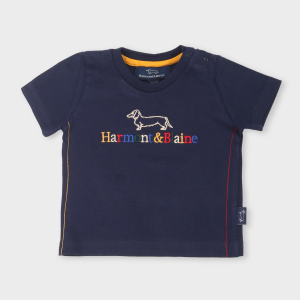 Harmont & Blaine T-shirt con stampa logo - Blu