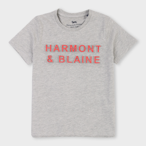 Harmont & Blaine T-shirt con scritte rosse - Grigio