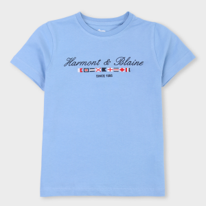 Harmont & Blaine T-shirt con scritta in corsivo - Marina
