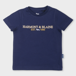 Harmont & Blaine T-shirt con lettering colorato - Blu