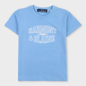 Harmont & Blaine T-shirt con scritte bianche - Marina