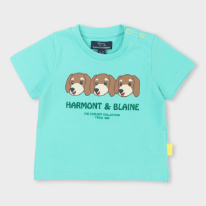 Harmont & Blaine T-shirt con stampa cani - Acquamarina