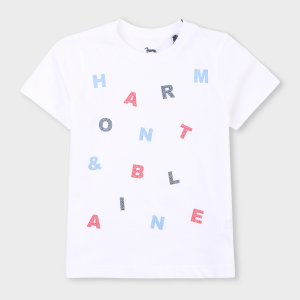 Harmont & Blaine T-shirt con lettere multicolor - Bianco