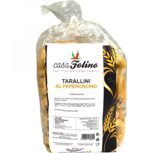 Tarallini Caserecci Aromatizzati al Peperoncino - 250 gr