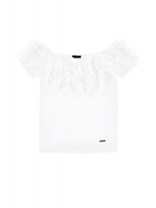 T-shirt frou frou - Bianco