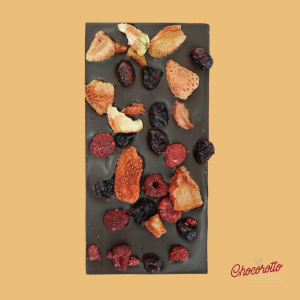 Tavolette di Cioccolato Fondente con Frutti rossi