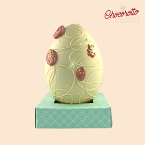 Uovo di Cioccolato vari gusti con decorazioni Pasquali - 400 gr