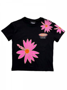Pyrex Original T-shirt a maniche corte con stampe fiori - Nero