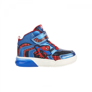 Geox Scarpe alte alla caviglia con luci spiderman - Azzurro
