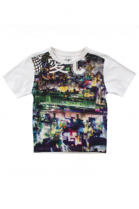 T-shirt jersey con stampa sublimatica - Bianco
