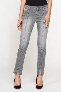 Jeans con tagli - Grigio chiaro