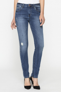 Jeans in tessuto stretch modello 762 - Blu medio