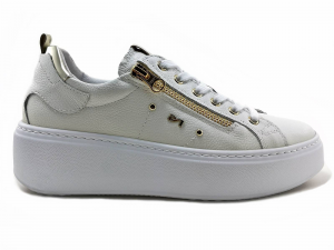 Sneakers Con lacci + zip - Bianco