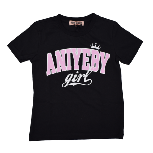 Aniye By Girl T-shirt per ragazza con stampa rosa - Nero