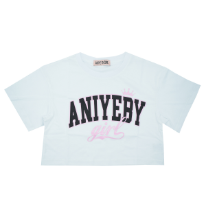Aniye By Girl T-shirt cropped con logo - Bianco