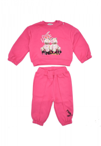 Pinko Kids Completo in felpa con stampa per neonata - Rosa