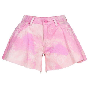 Pinko Kids Shorts in denim con sfumature rosa e glicine - Rosa