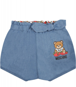 Moschino Shorts con stampa teddy e frutta - Blu