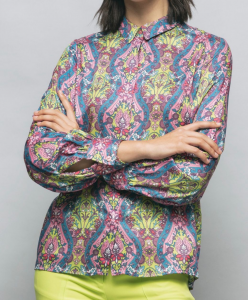 Gaelle Camicia in viscosa con personalizzazione flag - Multicolore
