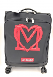 Moschino Love Trolley da viaggio in nylon - Nero