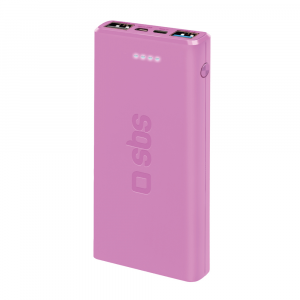 Power bank extra slim con porta USB 2.1A – Rosa